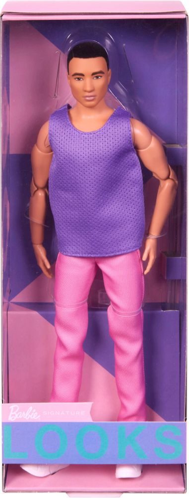 Mattel Barbie Signature Looks: Ken Doll with Purple Shirt Model #17 (HJW84)
