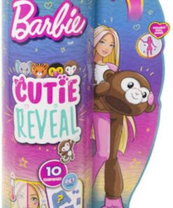 Mattel Barbie: Cutie Reveal Jungle Series - Monkey Surprise Doll (HKR01)