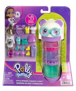 Mattel Polly Pocket - Style Spinner Fashion Closet Panda (HKW05)