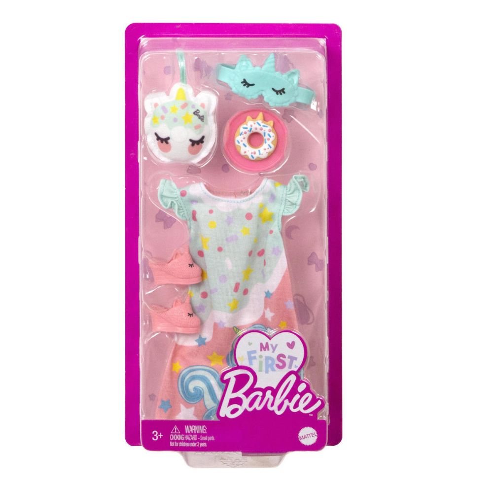 Mattel Barbie: My First Barbie - Unicorn Bedtime Pajamas Fashion Pack (HMM57)