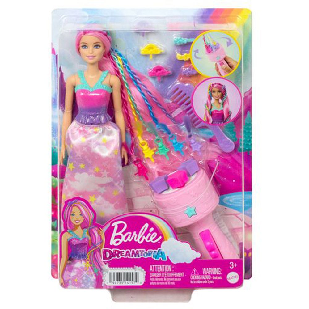 Mattel Barbie: Dreamtopia - Fantasy Hair with Braid and Twist Styling Rainbow Extensions (HNJ06)