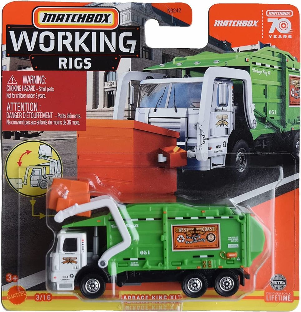 Mattel Matchbox Real Working Rigs - Garbage King XL (HLM90)