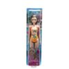 Mattel Barbie Doll Beach - Brunnete Doll with Flowers Orange Swimsuit (HDC49)