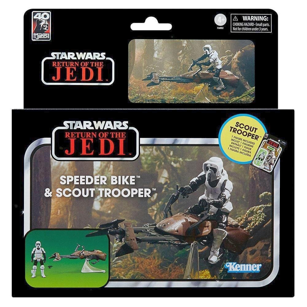 Hasbro Fans - Disney Star Wars Return of the Jedi Vintage Collection: Speeder Bike Scout Trooper Action Figure (F6882)