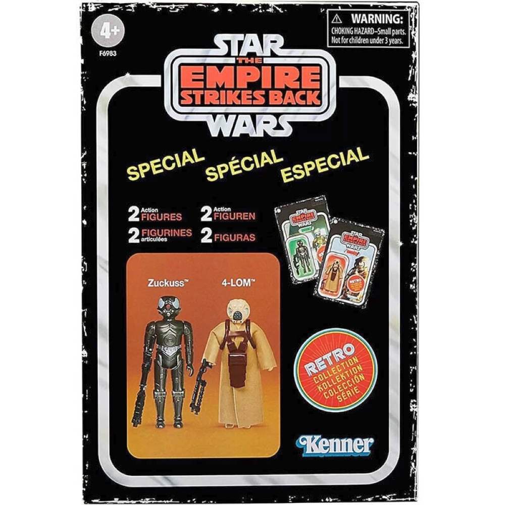 Hasbro Fans - Disney Star Wars: The Empire Strikes Back Retro Collection - Zuckuss 4-LOM Action Figures (10cm) (F6983)