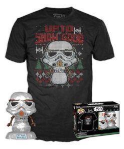 Funko Pop!  Tee (Adult): Disney Star Wars - Holiday Stormtrooper (Metallic) Vinyl Figure  T-Shirt (XL)