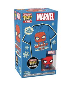 Funko Pocket Pop!  Tee (Child): Marvel - Holiday Spiderman Vinyl Figure  T-Shirt (S)