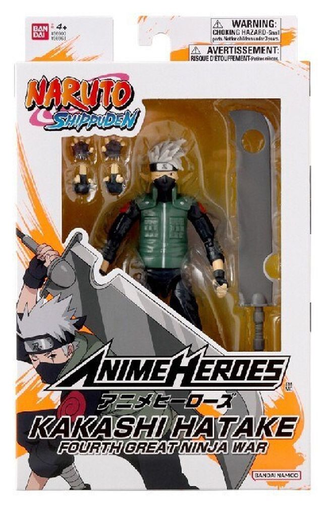 Bandai Anime Heroes: Naruto - Hatake Kakashi Fourth Great Ninja War Action Figure (36963)