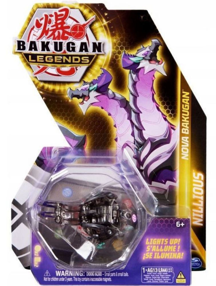 Spin Master Bakugan Legends: Nova Bakugan - Nillious (Black Transparent) (20139536)