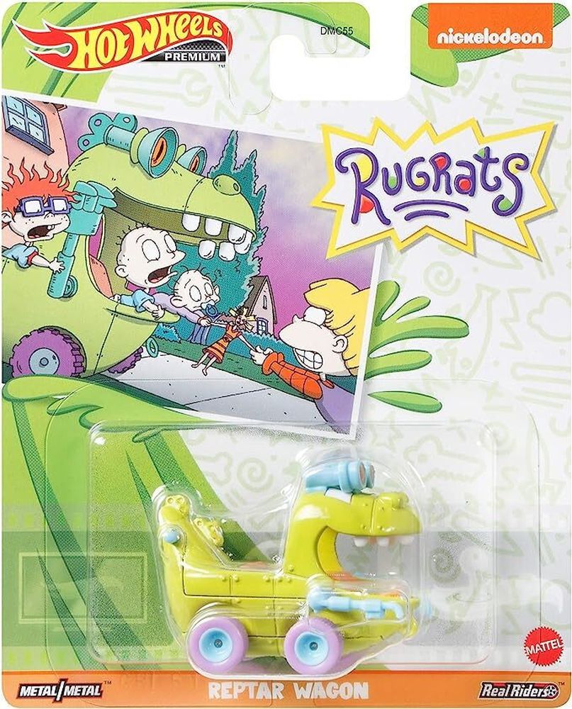Mattel Hot Wheels Premium: Rugrats - Reptar Wagon Metal Vehicle (GRL61)