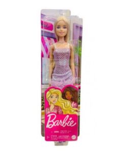 Mattel Barbie: Glitz Outfits - Brown Hair Doll with Purple Dress (HJR93)