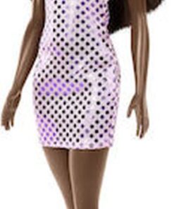 Mattel Barbie: Glitz Outfits - Dark Skin Doll with Pink Dress (HJR94)