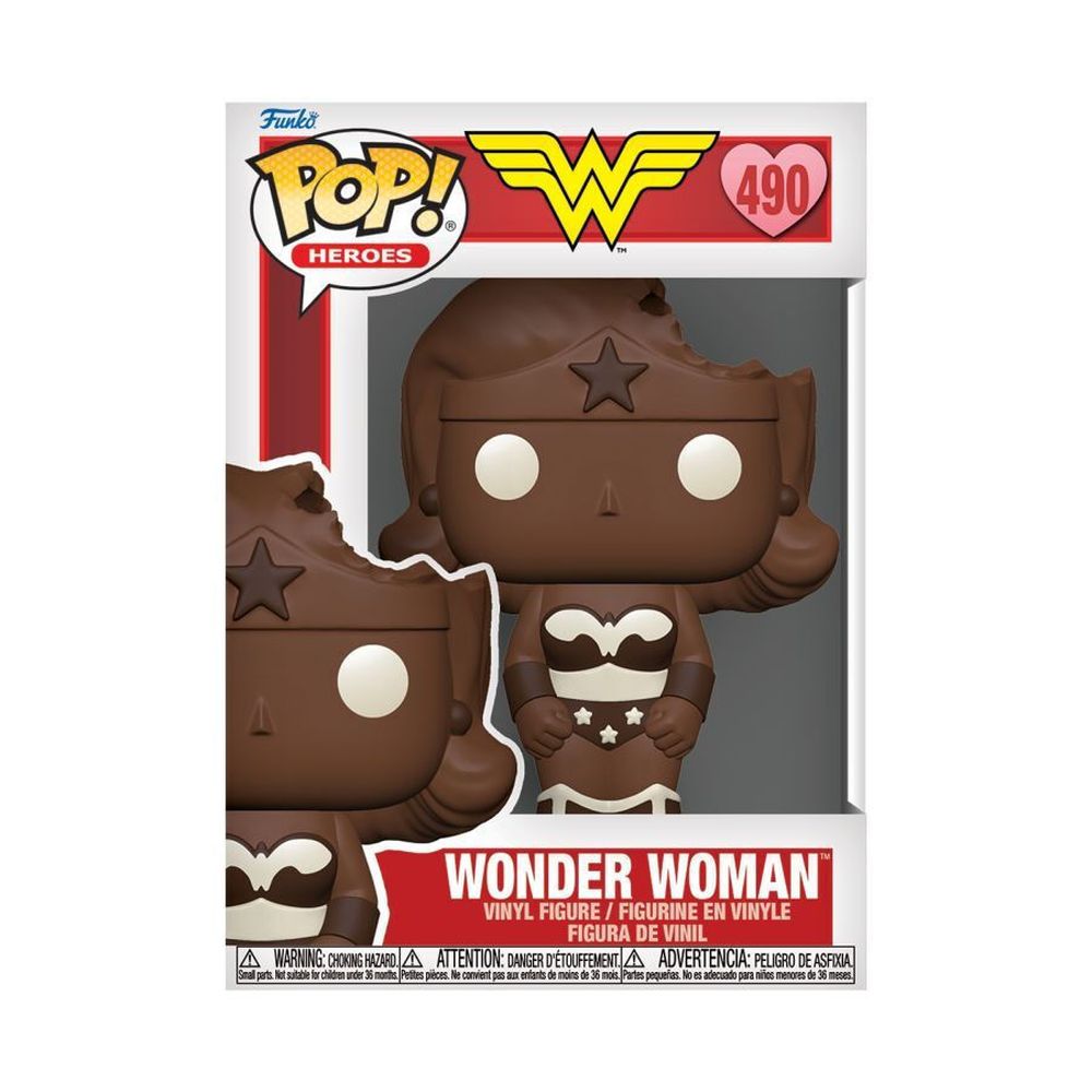 Funko Pop! Heroes DC Valentines Day 2024 - Wonder Woman (Valentine Chocolate) #490 Vinyl Figure