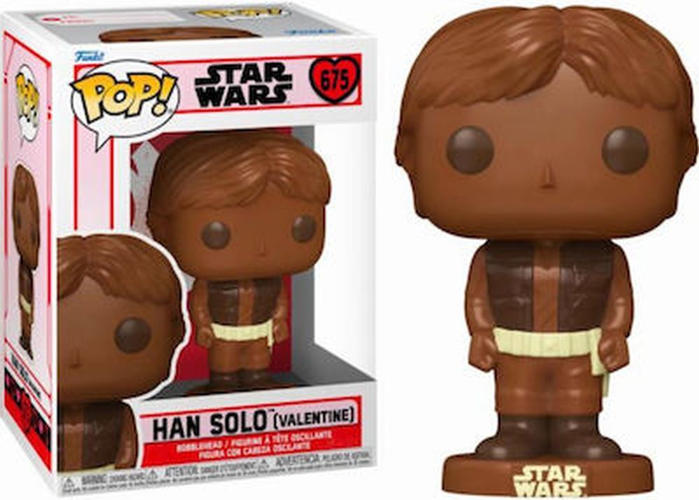 Funko Pop! Disney: Star Wars Valentines Day 2024 - Han Solo (Valentine Chocolate) #675 Bobble-Head Vinyl Figure