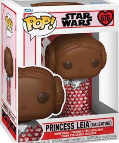 Funko Pop! Disney: Star Wars Valentines Day 2024 - Princess Leia (Valentine Chocolate) #676 Bobble-Head Vinyl Figure