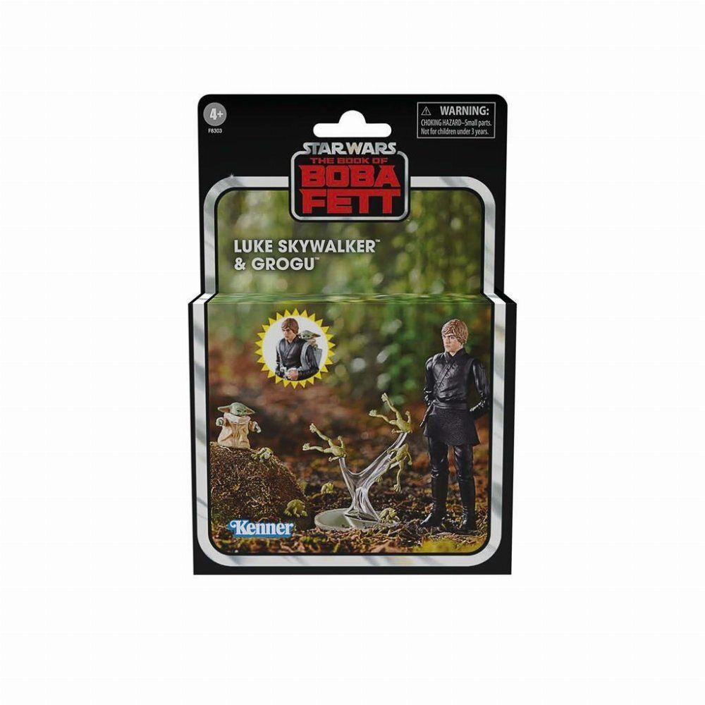 Hasbro Fans Disney Star Wars Vintage Collection: The Book of Boba Fett - Luke Skywalker Grocu Action Figures (10cm) (F8303)