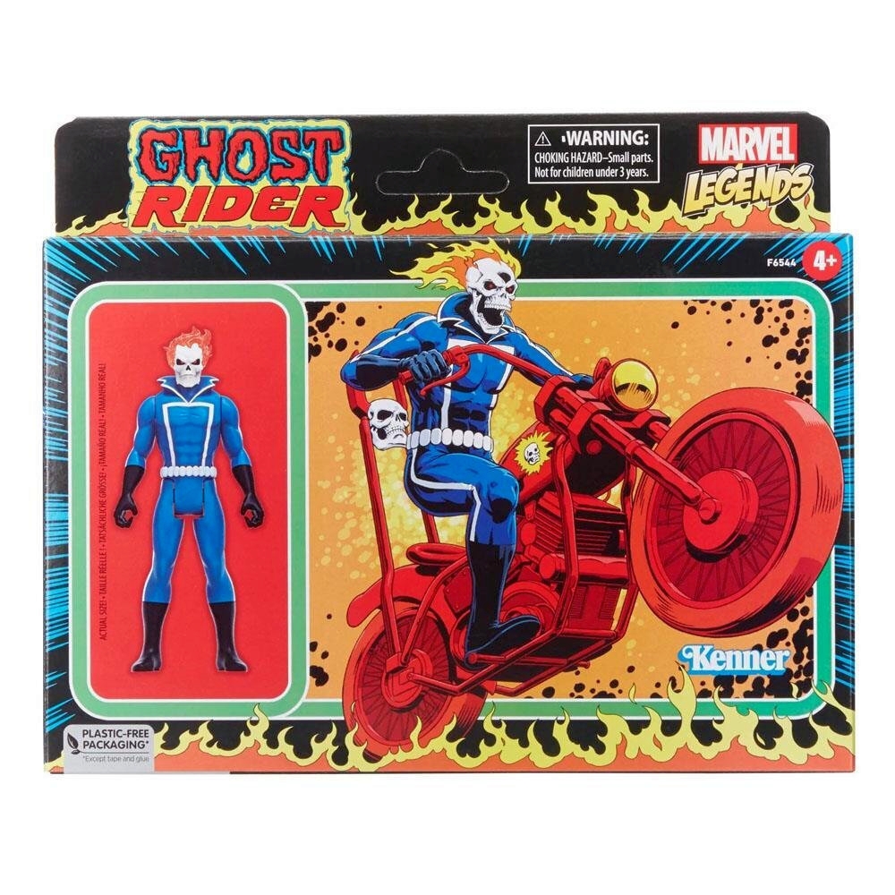 Hasbro Fans Marvel Legends: Retro Collection - Ghost Rider Action Figure Motorcycle (10cm) (F6544)
