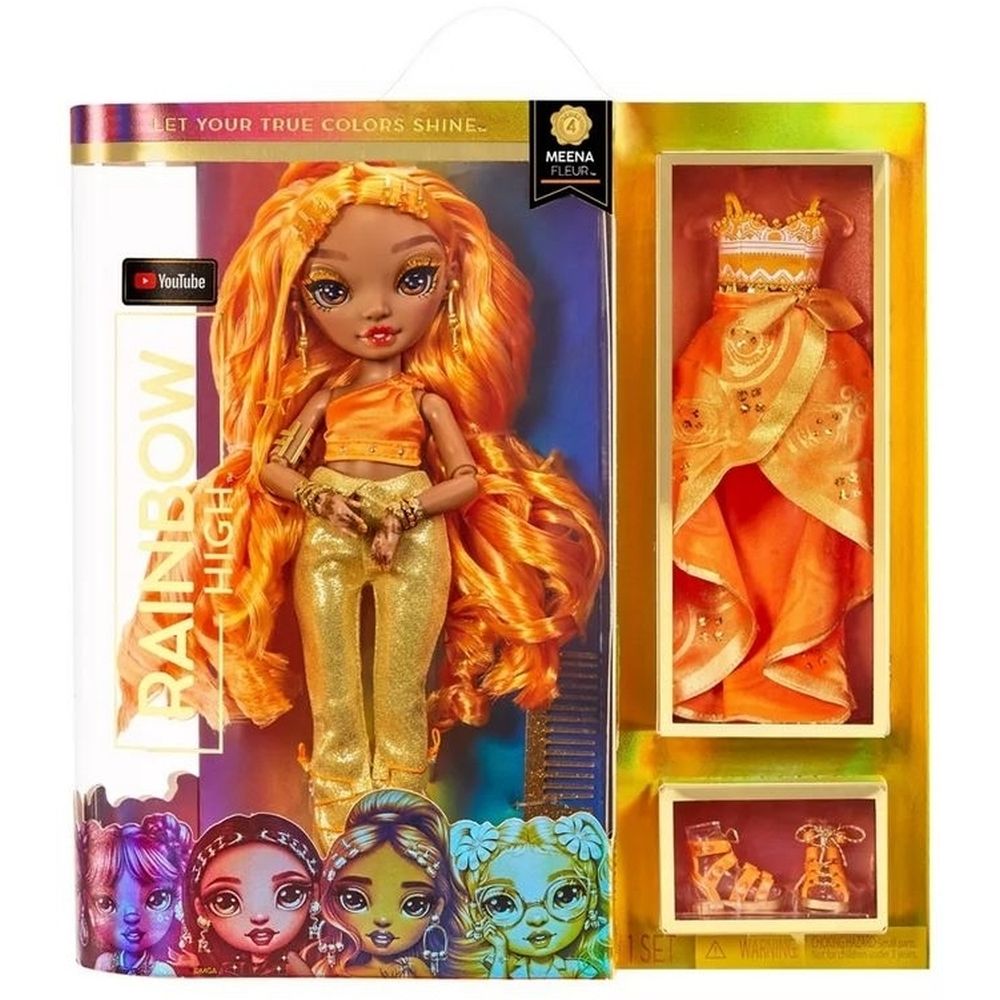 MGA Rainbow High - Meena Fleur (Saffron) Doll (578284EUC)