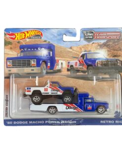 Mattel Hot Wheels: Premium Car Culture Team Transport - 80 Dodge Macho Power Wagon  Retro Rig (HKF38)