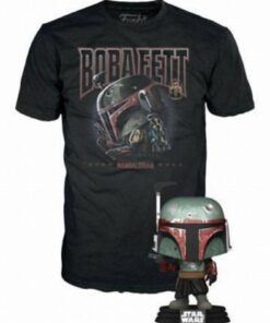 Funko Pop!  Tee (Adult): Disney Star Wars The Mandalorian - Boba Fett Bobble-Head Vinyl Figure  T-Shirt (S)