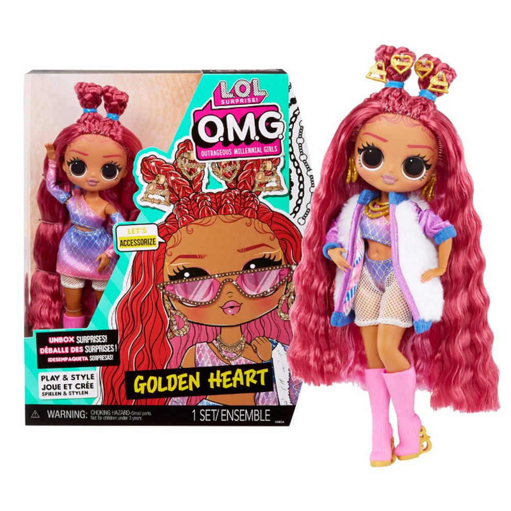 MGA L.O.L. Surprise!: O.M.G. - Golden Heart Doll (588511EUC)