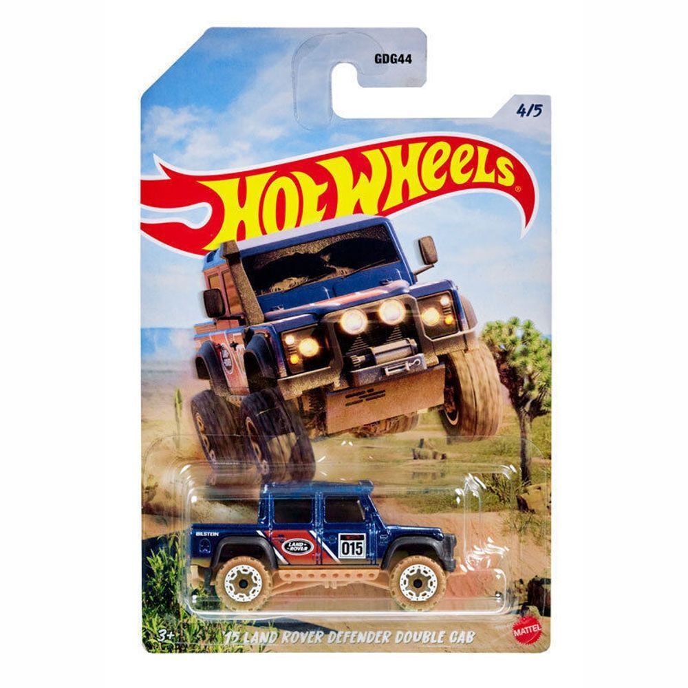 Mattel Hot Wheels: Baja Cars 4X4 - 15 Land Rover Defender Double Cab (HLK19)