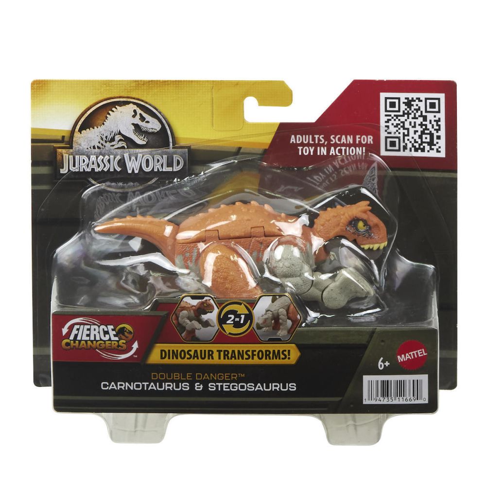 Mattel Jurassic World: Fierce Changers Double Danger - Carnotaurus Stegosaurus (HLP07)