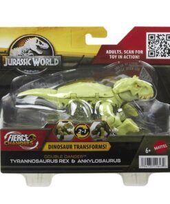 Mattel Jurassic World: Fierce Changers Double Danger - Tyrannosaurus Rex  Ankylosaurus (HLP08)