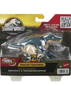 Mattel Jurassic World: Fierce Changers Double Danger - Baryonyx  Parasaurolophus (HLP09)