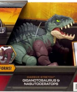 Mattel Jurassic World: Fierce Changers Massive Stretch - Giganotosaurus  Nasutoceratops (HPD34)