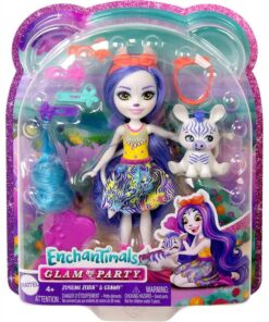 Mattel Enchantimals Glam Party - Zemirah Zebra  Grainy (HNV28)