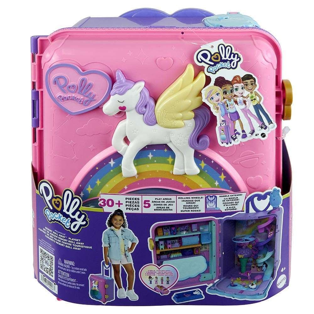 Mattel Polly Pocket: Pollyville - Resort Roll Away Playset (HKV43)