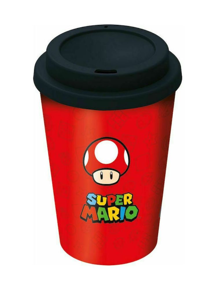 Stor Super Mario Small Plastic Double-Walled Coffee Tumbler (390ml)