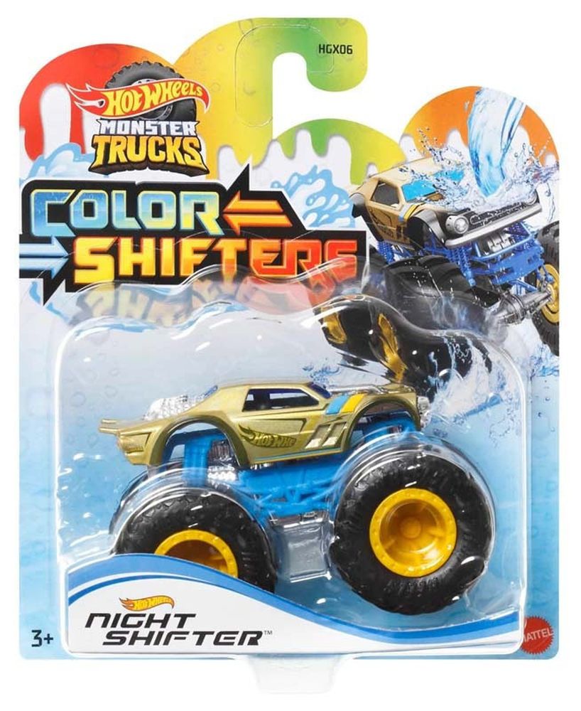 Mattel Hot Wheels: Monster Trucks Color Shifters - Night Shifter Vehicle (HNW06)