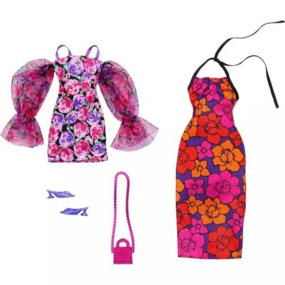 Μattel Barbie: Fashions 2-Pack Clothing Set - Dressy Floral-Themed and Accessory (HJT35)