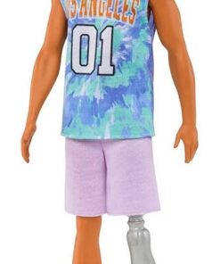 Mattel Barbie Ken Doll - Fashionistas #212 Doll with Prosthetic Leg Wearing Los Angeles Jersey and Purple Shorts with Sneakers (HJT11)
