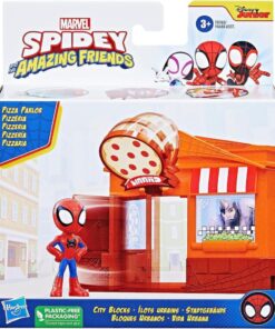 Hasbro Disney Junior Marvel: Spidey and His Amazing Friends - City Blocks Pizza Parlor Playset (F8360)