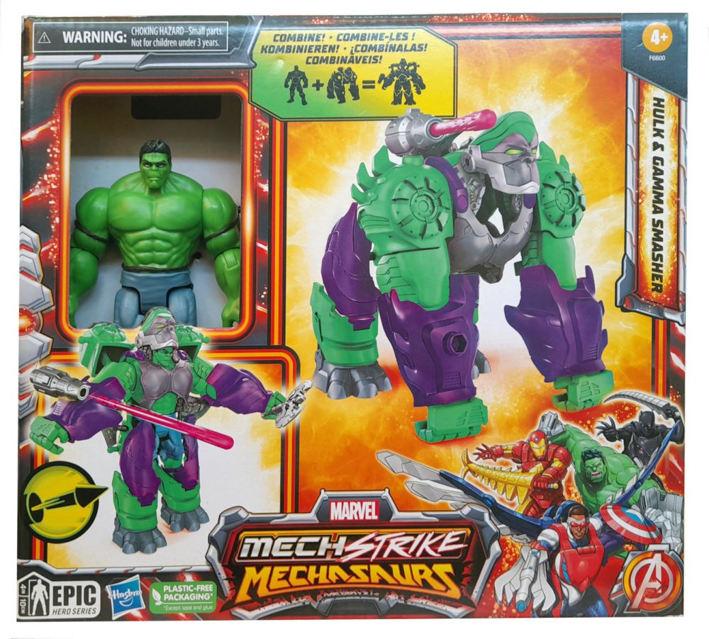 Hasbro Marvel: Mech Strike Mechasaurus - Hulk Gamma Smasher Action Figures (F6600)
