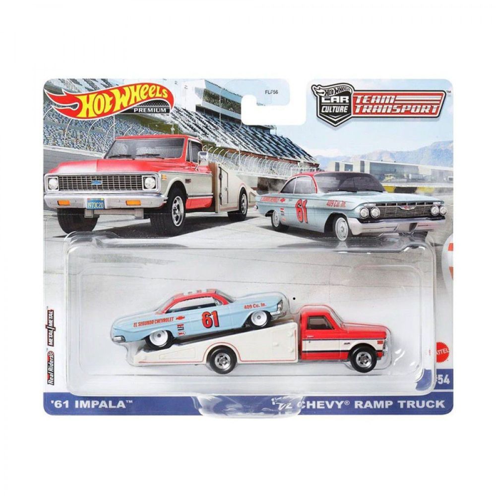 Mattel Hot Wheels: Premium Car Culture Team Transport - 61 Impala 72 Chevy Ramp Truck (HKF40)