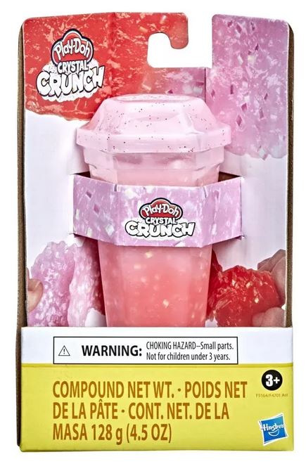 Hasbro Play-Doh: Crystal Crunch - Red Light Pink Single Can (F5164)