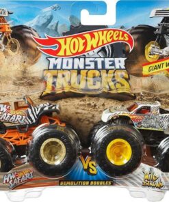 Mattel Hot Wheels Monster Trucks: Demolition Doubles - HW Safari VS Wild Streak (HNX26)