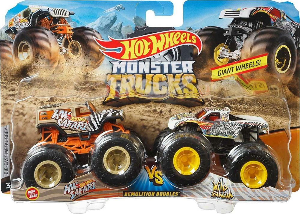 Mattel Hot Wheels Monster Trucks: Demolition Doubles - HW Safari VS Wild Streak (HNX26)