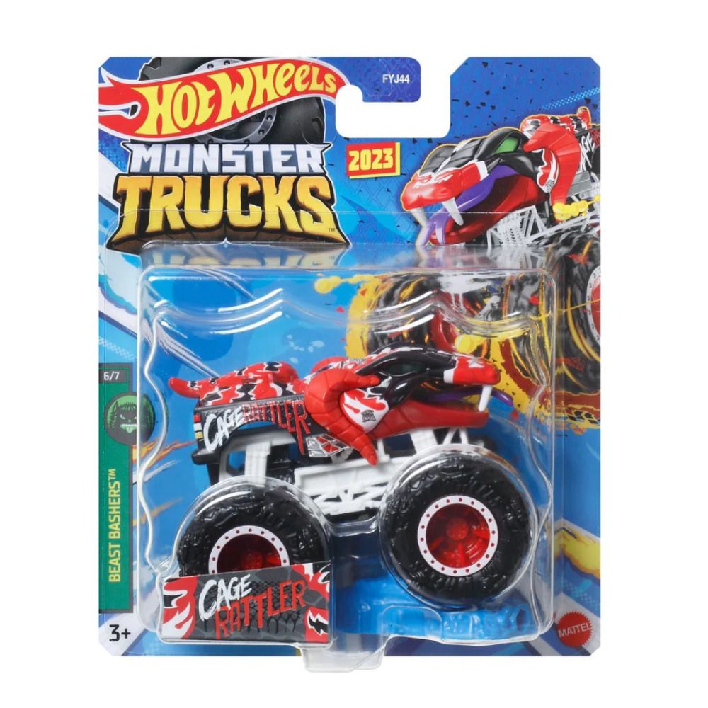 Mattel Hot Wheels Monster Trucks 2023 - Cage Rattler Die-Cast Vehicle (HLR84)