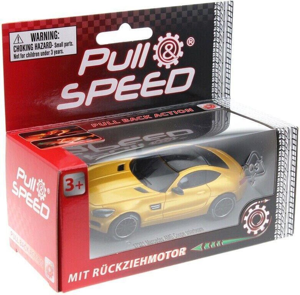 Carrera Pull Speed: Mercedes AMG Coupe Solarbeam Pull Back Action Vehicle 1:43 (15817321)