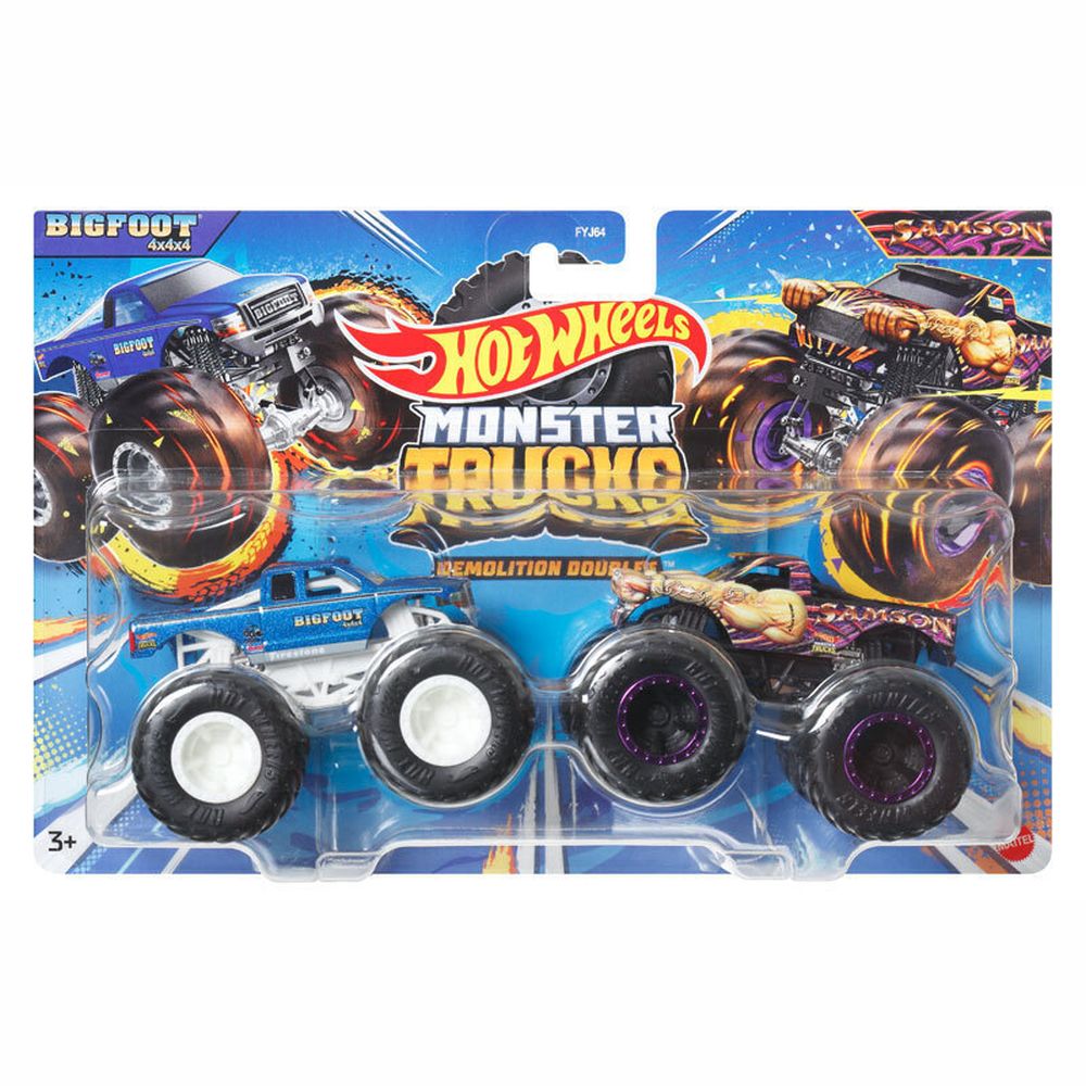 Mattel Hot Wheels Monster Trucks: Demolition Doubles - Bigfoot 4X4X4 VS Samson (HWN59)