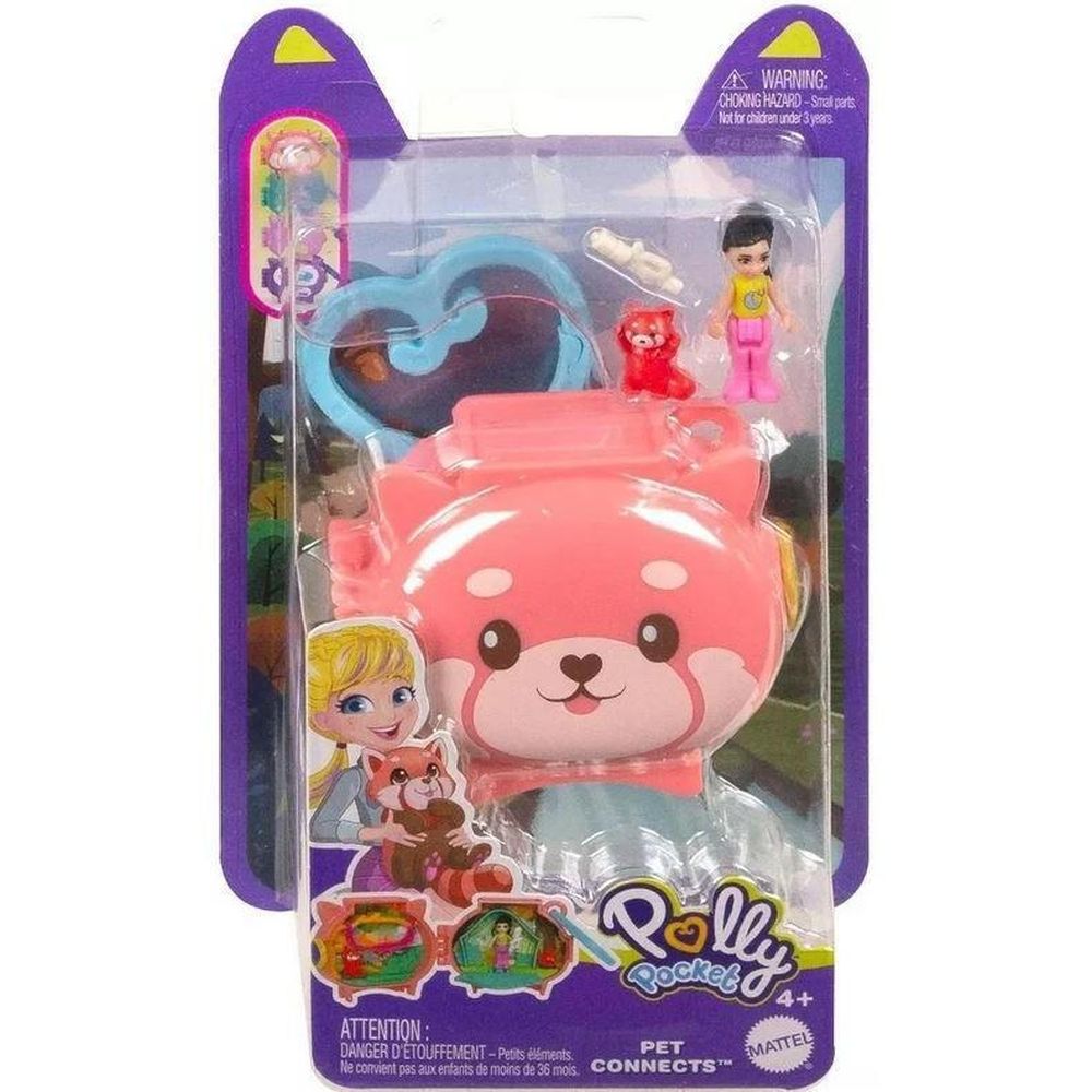 Mattel Polly Pocket Mini: Pet Connects - Fox Compact Playset (HRD39)