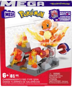 Mattel Mega Pokemon Adventure Builder: Charmanders Fire-Type Spin (HTH86)