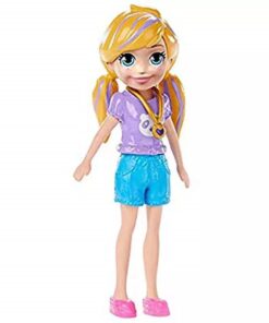 Mattel Polly Pocket Impulse Doll - Doll with Purple Shirt  Blue Skirt (HKV81)
