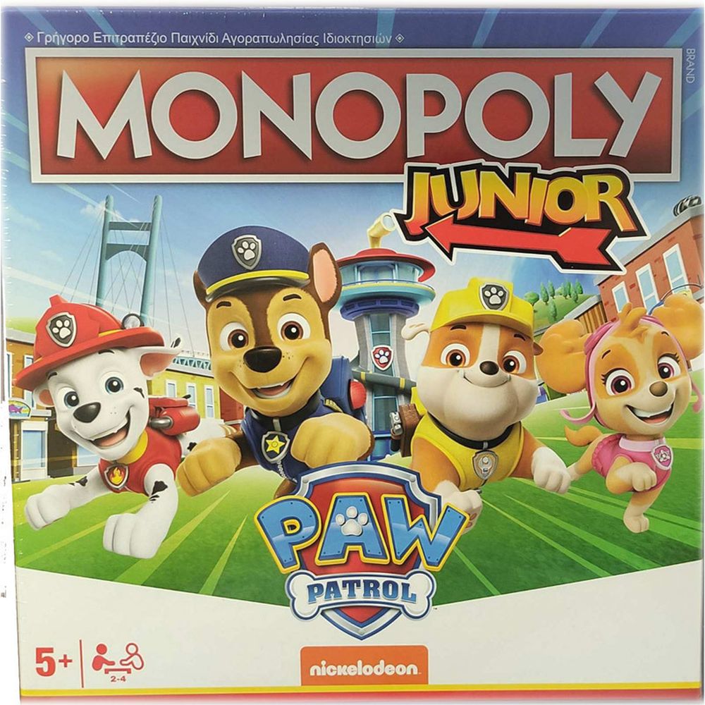 Winning Moves: Monopoly - Junior Paw Patrol Επιτραπέζιο (Ελληνική Γλώσσα) (WM04163-GRK)