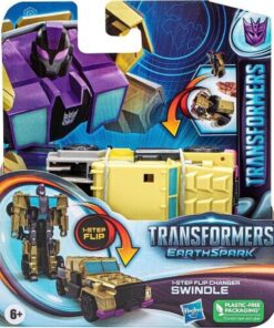 Hasbro Transformers: Earthspark 1-Step Flip Changer - Swindle Action Figure (F6719)